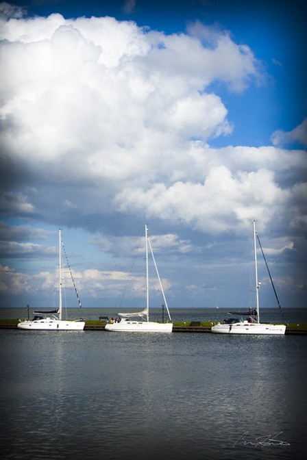 Three Sail Boats Waiting