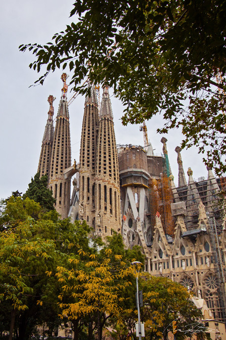 Behind La Sagrada Familia