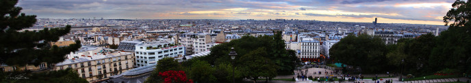 Panoramic View of Paris from Sacre Cour