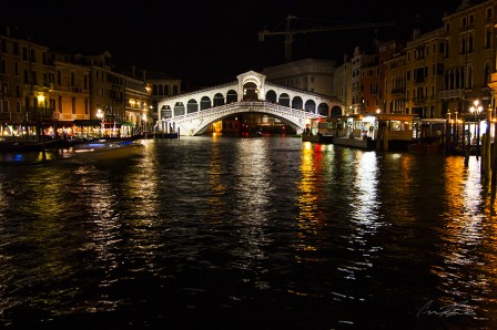 The Rialto Bridge By Night