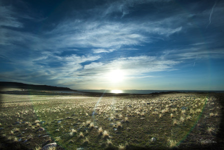 Descending Sun on Antelope Island