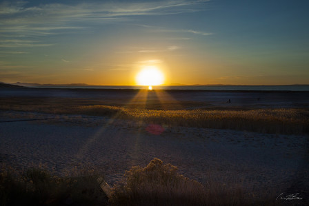 Sunset on the Beach of Antelope Island