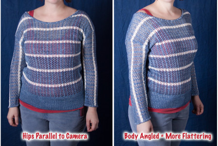 Changing your angle to the camera changes your visual width